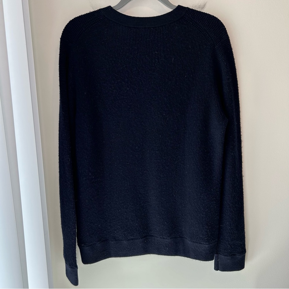 Jenni Kayne Men’s Wool Cashmere Crewneck Sweater Navy Blue Size Medium - Picture 7 of 9